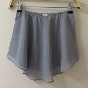 NWOT Ode on Tuto Mirror Pull-on Skirt Misty Blue Ballet Dance (S)